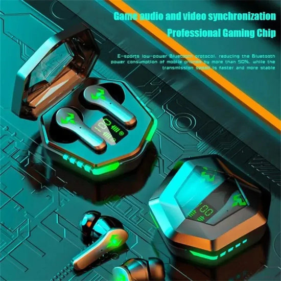 N35 Pantalla digital Tws Audífonos Auriculares Bluetooth Inalámbricos Auriculares para Juegos Auriculares Intrauditivos