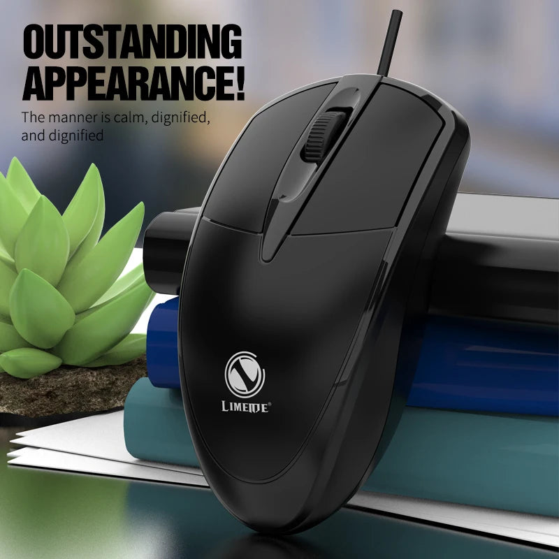 301 Wired USB Optical Mouse for Office & Gaming